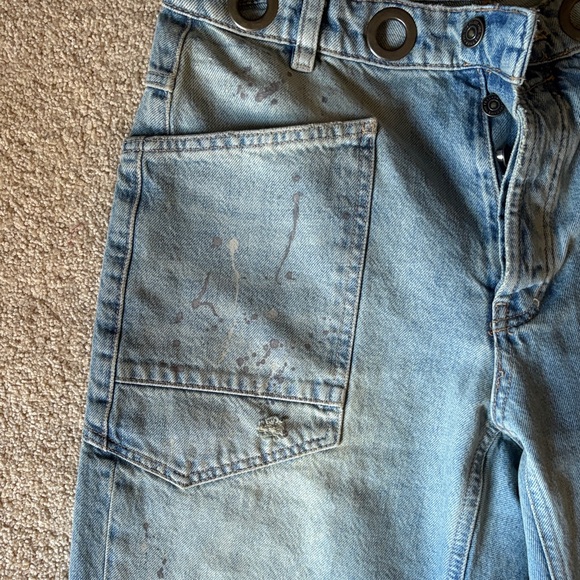 Free People We The Free Moxie Low-Slung Pull-On Barrel Jeans size 25 - Picture 6 of 13